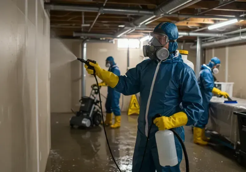 Basement Sanitization and Antimicrobial Treatment process in Brea, CA